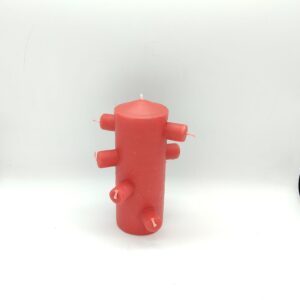 Velón 7 Mechas Rojo
