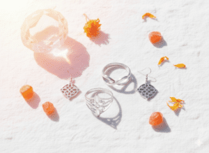 Anillos y pendientes de plata