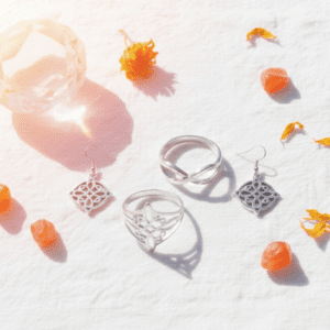 Anillos y pendientes de plata